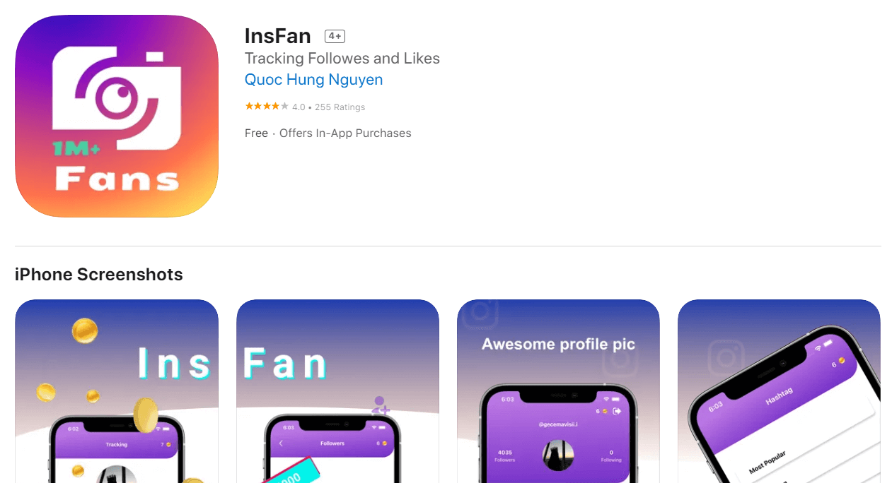 insfan app for free ig followers
